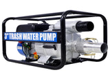 Trash Pump 3 inch, 209cc 7HP 4 stroke OHV ENGINE, Gas Powered Full Trash Water Pump 50 ft Discharge W465134909