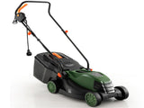 12 ampere 13.5 inch electric rope lawn mower with dual safety switches -Green 53308544