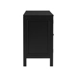 U_STYLE Sideboard with Curved Swirl Patterned Doors and Artistic Three-Door Design,Suitable for N711P178411B