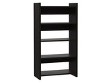Home Office Set, Two Parts Set, One Drawer, Desktop, Keyboard Tray, Stand, Five Shelves, Black B097133193