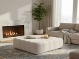 White Boucle Multipurpose Ottoman N769P350122W