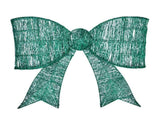 Pre-lit Outdoor Giant Bowknot Christmas Decoration, Lighted Metal Frame with 124 Green LED Lights, 98114794