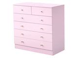 5-Tier 6-Drawer Cabinet with Matte Gold Handles Particleboard Melamine-Coated Storage Cabinet 93938975