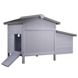 Outdoor Free-Range Wooden Chicken Coop with Asphalt Roof, Leak-Proof Pull-Out Tray, Secure Predator W773P332358