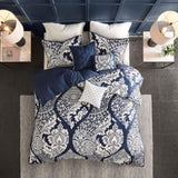 King/Cal King 6 Piece Printed Duvet Cover Set B03597318