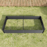 ZUN Raised Garden Bed Kit - Metal Raised Bed Garden7.6x3.7x0.98ft for Flower Planters, Vegetables Herb 97729335