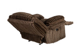 Manual Glider Recliner Fur-Like Corduroy in Chocolate B089P296896
