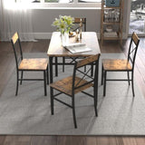 Dining Table Set for 4, Wood Kitchen Table with Chairs Dinning Table Set for Kitchen & Dining Room, W2129P309909