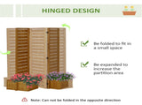 62.5" x 19" x 66" 4 Elevated Planter Boxes for Herb & Vine Mix Planting, Wooden Trellis Bed 07122342