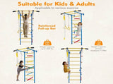 5 in 1 Playset Laddeer Wall Gym With Rope Ladder, Pull-up Bar, Wall Ladder, Rope, And Gymnastic W1408P427540