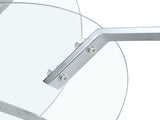 Minimalist style metal frame double-layer tempered glass coffee table, size 31.5 * 31.5 * 17.7 80572019