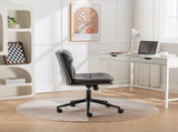 Bizerte Adjustable Swivel Criss-Cross Chair, Wide Seat/ Office Chair /Vanity Chair, Gray T2574P181618