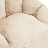 Albi Indoor Cozy Armchair-Style Bean Bag, Beige N775P265487B