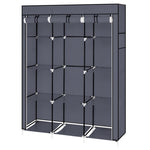 ZUN 67" Portable Closet Organizer Wardrobe Storage Organizer with 10 Shelves Quick and Easy to Assemble 09015276