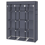 ZUN 67" Portable Closet Organizer Wardrobe Storage Organizer with 10 Shelves Quick and Easy to Assemble 09015276