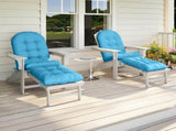 Outdoor Adirondack Chair Cushions 44x19x4 inch Waterproof Rocking Chair Cushion with 17x19 Ottoman 80462590