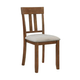 Transitional Styling 7-Piece Pack Dinette Set Cherry Finish Dining Table and 6x Side Chairs Textured B011119345