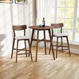 ZUN Wooden Bar Chairs Set of 2, Modern Soft Upholstered Kitchen Island Chairs, Counter Height Stool with W2582P197590