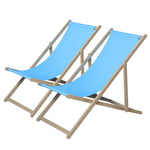 ZUN Beach Sling Patio Chair Set of 2,Wooden Folding Outdoor Chairs for Outside 3 Level Height 83977338