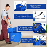 ZUN Cleaning bucket with wheels （Prohibited by WalMart） 91170396