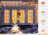 23.6in Christmas Lighted Wreath, 84 Warm White LEDs, Iridescent Finish, 23256554