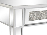 106*38*76cm Modern Mirror Two-Pump Computer Table Silver 76819438
