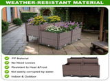 31.5x31.5x19.6in Raised Garden Beds Outdoor, Polypropylene Planter Boxes Outdoor for Vegetables, W3101P314584