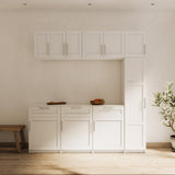 Stackable Wall Mounted Storage Cabinet, 15.75 "D x 35.43" W x 19.69 "H, White W33167278