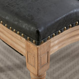French Style Solid Wood Frame Antique Painting,Hand-pulled buckle decoration PU artificial leather W1143137916