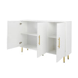 3-Door Large Storage Sideboard with Gold Handles for Kitchen, Dining Room and Living Room.55.12" W 67399892
