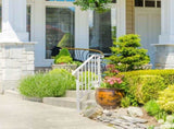 Handrails for Outdoor Steps, Iron Handrail Fits 2 Step, Transitional Handrail with Installation Kit, 84398354