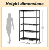 ZUN Wire Shelving Metal Storage Rack Adjustable Shelves, Standing Storage Shelf Units for Laundry 68000071