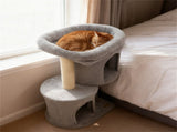 26" Compact Cat Tree with 2 Condos & Sisal Scratching Posts, Anti-Tip Cat Tower for Small Spaces 29418912