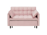 Modern velvet sofa, sofa pull-out bed, small love seat casual sofa with back, with pillow, pockets, W1658P166813