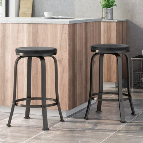 ZUN COUNTER STOOL 2pcs/set 59130.00BBLK