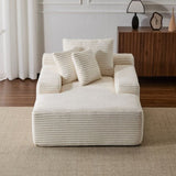 Oversized Chaise Lounge Chair Cozy Cloud Couch, Modern Plush Corduroy Upholstered Sleeper Sofa 25640713