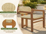 Outdoor Woven Rattan Chair Set Two Accent Chairs Stylish Outdoor Armchairs 2 Person Seating Group N719P431083N