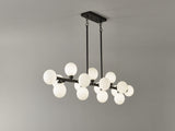 Pendant Lamp with Opal Glass Shade, 16-Lights Modern Farmhouse Ceiling Pendant Hanging Light Fixture W5008P466518