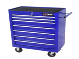 7 DRAWERS MULTIFUNCTIONAL TOOL CART WITH WHEELS-BLUE W1102107326