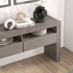 ZUN Buffet Storage Cabinet, Sideboard Farmhouse Server Cabinet with 2 Drawers and 2 W876131310