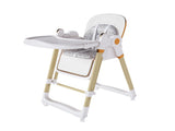 Convertible Baby High Chair to Rocker with 5-Point Harness, Foldable Infant Feeding Chair with W2699P371974