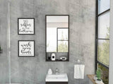 Burlington Rectangle Medicine Cabinet with Mirror Black Wengue B06280281