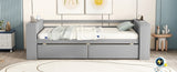 Twin Size Daybed with Shelves and Drawers, Gray WF324220AAE