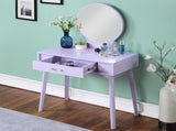 Maly Contemporary Wood Vanity and Stool Set, Purple T2574P164234