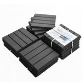 Patio Interlocking Deck Tiles, 12"x12" Square Composite Decking Tiles, Four Slat Plastic Outdoor W1859P181784
