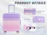 20"/24"/28" 3 pcs/set in PC Spinner Wheel Luggage, Carry on Suitcase, With Gradient Color and W2787P353558