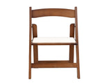Upholstered folding chair, space saving, easy to carry, 4PCS, Walnut shelfBeige cushion,Dining room W49553920