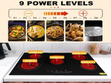 Electric Ceramic Stove! 35in 220v 8600w Rectangular 6-Burner Stove, Glass And Iron Spray-Coated 97408266