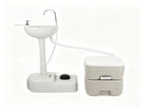 5 Gallon Upgrade Portable RV Toilet with Matching White Lid Ring Waste 83678681