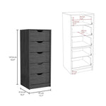 ZUN Basilea 5 Drawers Tall Dresser, Pull Out System B200P173186